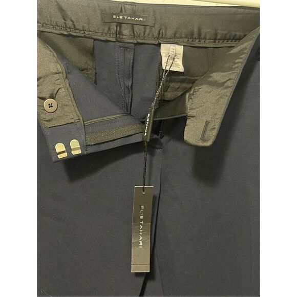 NWT Elie Tahari Verda Trouser Pants Midnight Dream Women’s Size 10 - Picture 2 of 5